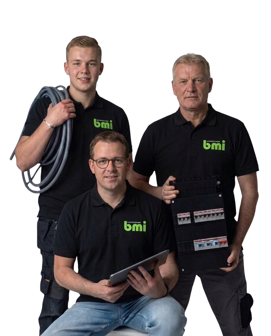 Het team van BMI Electrotechniek, elektriciens in Dordrecht en omgeving